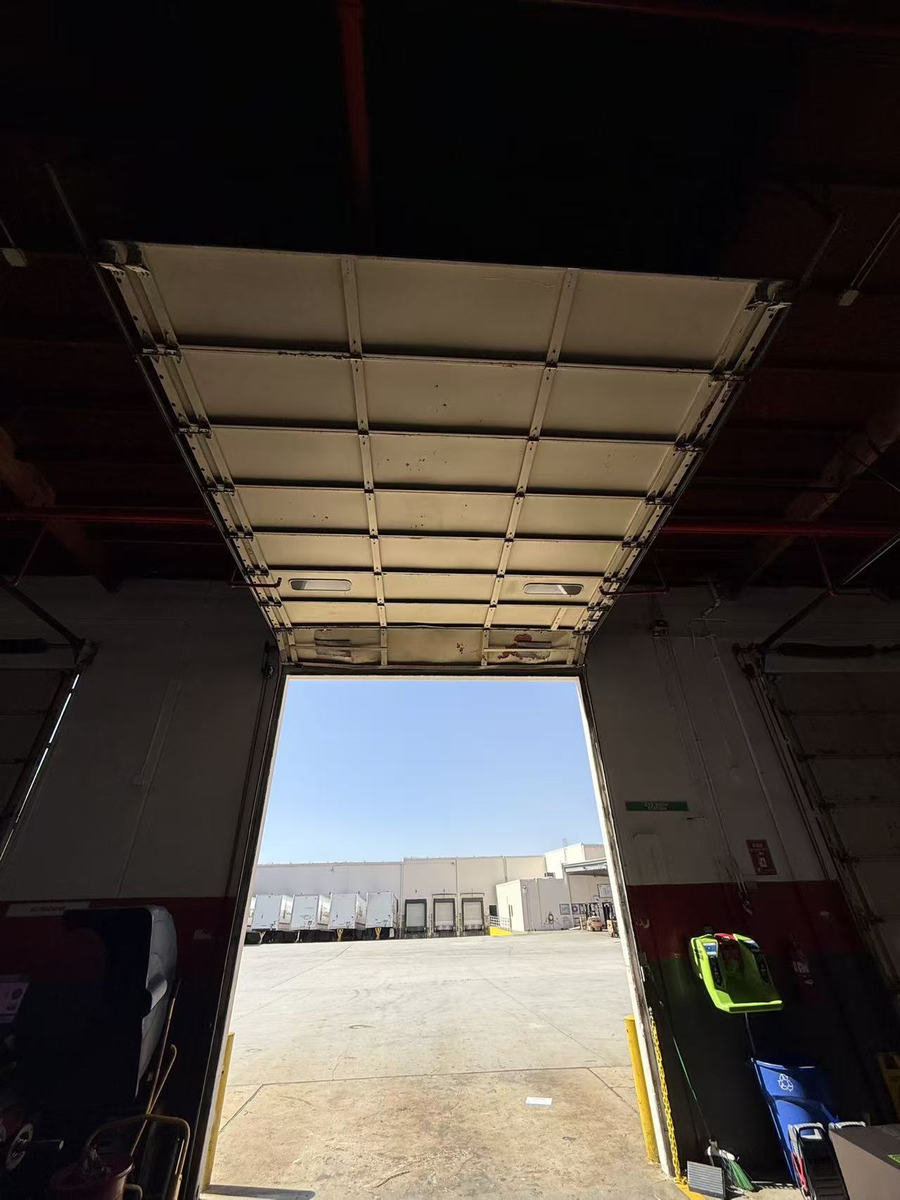 Sectional door raised after PM service — clean cycle and balance