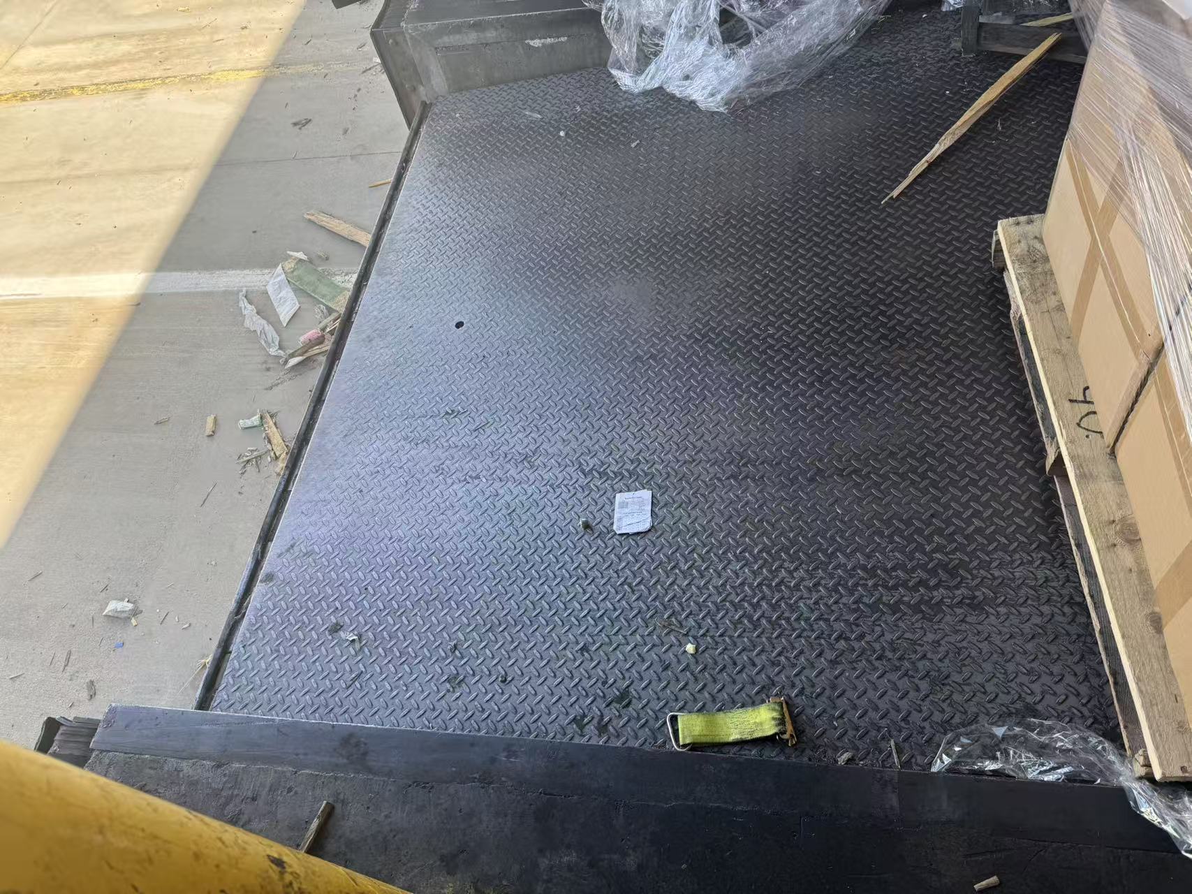 Dock leveler repaired and back in operation